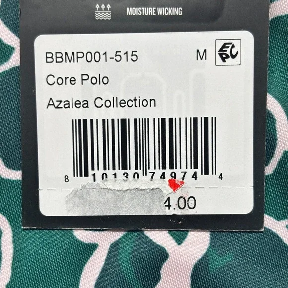 NWT Bad Birdie Polo Azalea Collection Golf Shirt Mens M Geometric Floral MSRP$84 - Picture 4 of 5